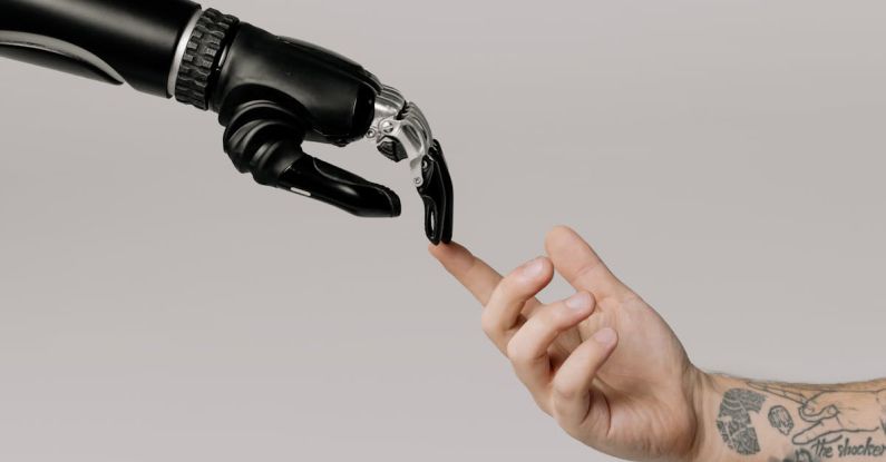 AI Personalized Tutoring - Bionic Hand and Human Hand Finger Pointing